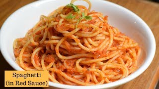 Spaghetti in Tomato sauce  Red Sauce spaghetti Pasta  Flavours Of Food [upl. by Desiree]