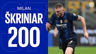 MILAN SKRINIAR  200 TIMES INTER 🥳👏🏻⚫🔵 [upl. by Gaulin749]