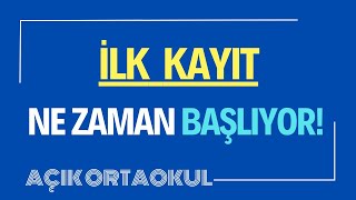 Açık Öğretim Ortaokulu 1Dönem İlk Kayıt İşlemleri Ne Zaman Başlıyor Gereli Evraklar Neler [upl. by Leummas]