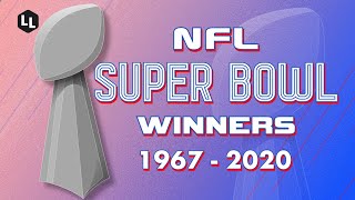 NFL All Super Bowl Winners 19672020 [upl. by Yrdnal]