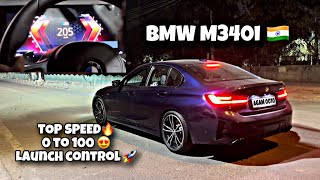 BMW M340i 2024 Night Drive  Top Speed 0 to 100 amp Launch Control Test  M340i Review India 😍 [upl. by Ahsyekal986]