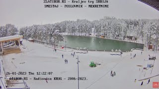 ZlatiborRS Live Stream kamera  Snežni dan 26012023  Kraljev trg jezero Zlatibor [upl. by Huttan]