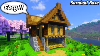 Minecraft Best Survival Base 🏡 minecraft trending minecraftbuilding [upl. by Henri]