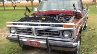 1977 Ford F250 revival  part 4  final touches on engine and transmission [upl. by Hurlow952]