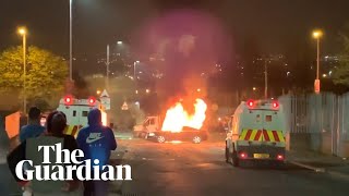 Petrol bombs thrown at police in Derry as journalist killed [upl. by Bondy]