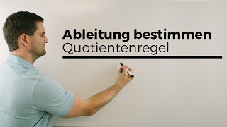 Ableitung bestimmen Quotientenregel zum Ableiten von Funktionen  Mathe by Daniel Jung [upl. by Gromme871]