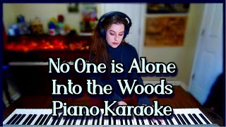 No One is Alone Piano Accompaniment w Lyrics Into the Woods Karaoke Sondheim [upl. by Alexio]