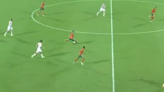 Hakim Ziyech scores a RIDICULOUS behind the halfway line goal for Morocco vs Georgia [upl. by Eatnoled]