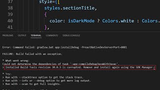 Solved Installed Build Tools revision 3400  3003 is corrupted Remove and install using SDK [upl. by Sutelc387]