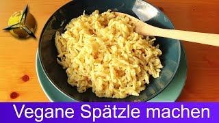 Vegane Spätzle amp Spätzleteig ohne Ei selber machen [upl. by Sackman]