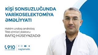 Kişi sonsuzluğunda varikoselektomiya əməliyyatı  Həkim uroloqandroloq ted Rafiq Hüseynzadə [upl. by Cornela]