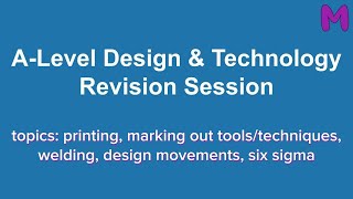 ALevel Design amp Technology 2024 Revision [upl. by Newg]