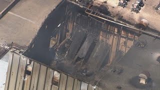 3alarm fire erupts at lithium plant in Bessemer City [upl. by Yasibit429]