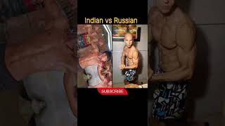 Indian vs Russian 🇮🇳⚡🇷🇺viral dasiworkout motivation home fitness shorts gym [upl. by Haela94]