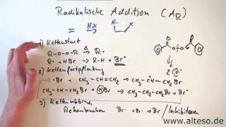 Die Radikalische Addition Reaktionsmechanismen Organik [upl. by Bari]