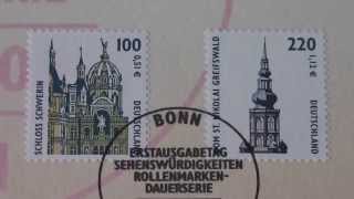 Schloss Schwerin und Dom St Nikolai Greifswald auf Briefmarken [upl. by Onek]