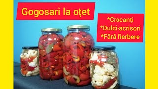 Gogosari dulciacrisori in oțet  rețetă simplă  fără fierbere LA RECE 🤤 [upl. by Onabru]