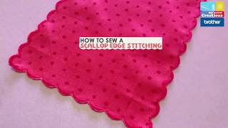 TUTORIAL How To Sew A Scallop Edge Stitching [upl. by Ynohtnacram440]