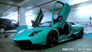 Turquoise Lamborghini Murciélago LP670 SV Start Up amp Sound [upl. by Oniratac]