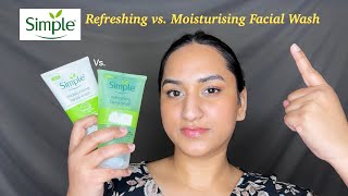 Simple REFRESHING vs MOISTURISING facial wash  Which one you should use🤔 [upl. by Lugo230]