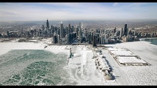 Las impactantes imágenes del Lago Michigan congelado [upl. by Landis]