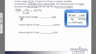 Weight Dose 4 Heparin bolus and drip [upl. by Wrench]