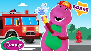 Barney  Here Comes The Firetruck SONG with LYRICS [upl. by Madlen24]