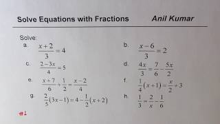 Strategies to Solve Multi Step Linear Equations with Fractions [upl. by Eremihc]