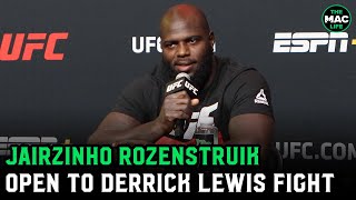 Jairzinho Rozenstruik open to Derrick Lewis fight quotBut I dont want to run into his big punchquot [upl. by Seaver]