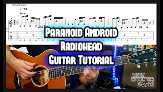 How to play Radiohead Paranoid Android Guitar Tutorial Lesson [upl. by Acina]