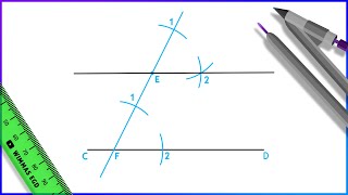 How to draw a Parallel line through a point [upl. by Raquela744]