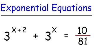 Exponential Equations  Algebra and Precalculus [upl. by Ardeahp]