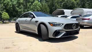 Exhaust Sounds New Mercedes 2024 AMG GT 63 S 4 Dr Coupe Alpine Grey mercedes gt63s coupe viral [upl. by Aierbma]