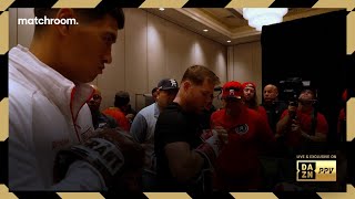 Exclusive Canelo Alvarez amp Dmitry Bivol pick their gloves for fight [upl. by Amsab]