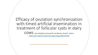 علاج تكيس المبايض فى الابقار  Follicular cysts in dairy cows [upl. by Enelyam760]