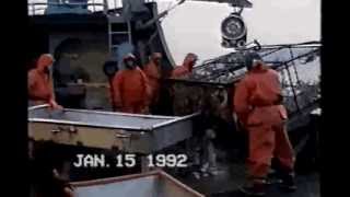 Opilio Crab Fishing on the Bering Sea 1992 FV Alaska Trojan [upl. by Petes]