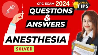 Anesthesia Questions amp Answers  Medical Coding [upl. by Neelat]