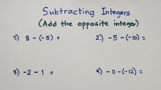 Subtracting Integers in Very Easy Way  Integer Operation [upl. by Aslam172]