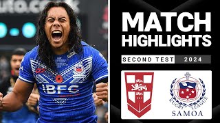 England v Toa Samoa  2nd International Test  Match Highlights [upl. by Edvard]