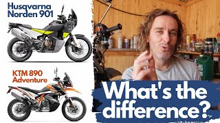 Husqvarna Norden 901 vs KTM 890 Adventure  Major Differences [upl. by Bromleigh]