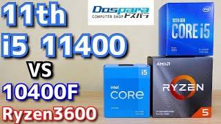 【自作PC】11th i5 11400 レビュー vs 10400F Ryzen5 3600 RTX3060を使ってゲーム性能比較 [upl. by Muriah633]