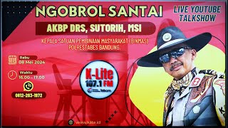 Ngobrol Santai bersama AKBP Drs Sutorih Msi  Kasat Binmas Polrestabes Bandung [upl. by Ilat931]