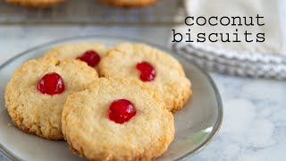 Coconut Biscuits  traybakes amp more [upl. by Sivar]