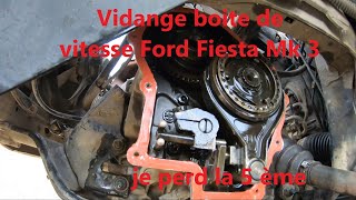 Vidange boite de vitesse Ford fiesta Mk3 plus de 5 ème [upl. by Budde153]