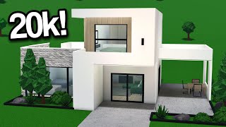 20K MODERN HOUSE  Bloxburg Tutorial with Voice [upl. by Llenyaj641]