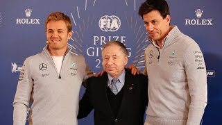 F1  Nico Rosberg announced his retirement from racing at FIA Prize Giving [upl. by Neyugn]