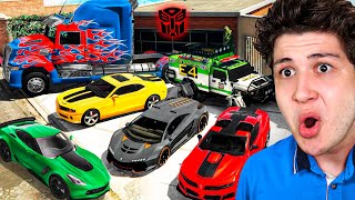 ROBANDO COCHES de TRANSFORMERS en GTA 5 🚘🤖 Mods [upl. by Sucram]