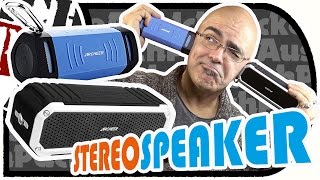 Stereo Bluetooth SPEAKER von Archeer A210  A226 vorgestellt im Doppelpack UnboxingTest [upl. by Boucher]