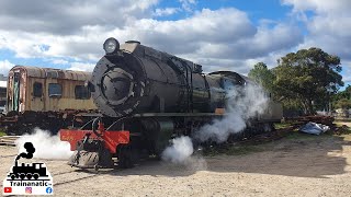 S549 in steam  Bassendean Railway Museum  Trainanatic [upl. by Morry428]