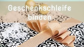 Geschenkschleife selber machen  Anleitung  Talude [upl. by Hgierb]